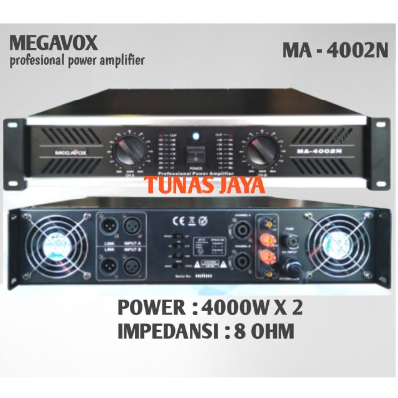 POWER AMPLI MEGAVOX MA4002 N POWER MEGAVOX MA 4002 N ORIGINAL POWER MEGAVOX MA4002N