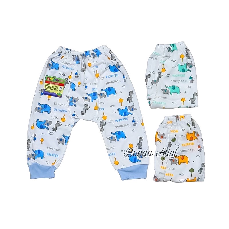 Celana Bayi Pampers 6 Pcs / Celana Panjang Bayi Motif Zahdan SNI 0 - 3 bulan [ Bunda Altaf ]