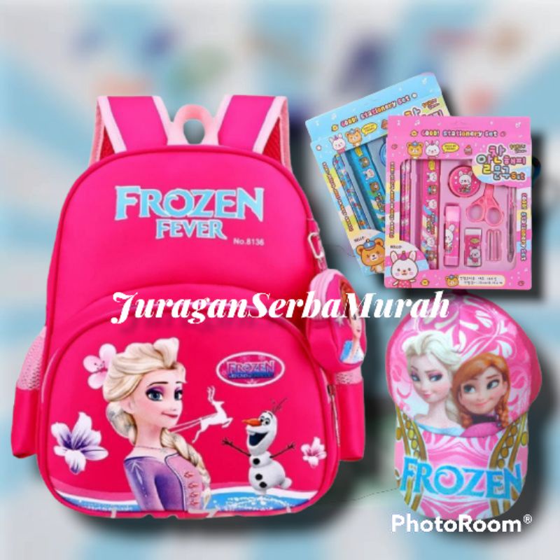 Tas Ransel Sekolah Anak Perempuan TK PAUD SD Karakter Frozen II Murah