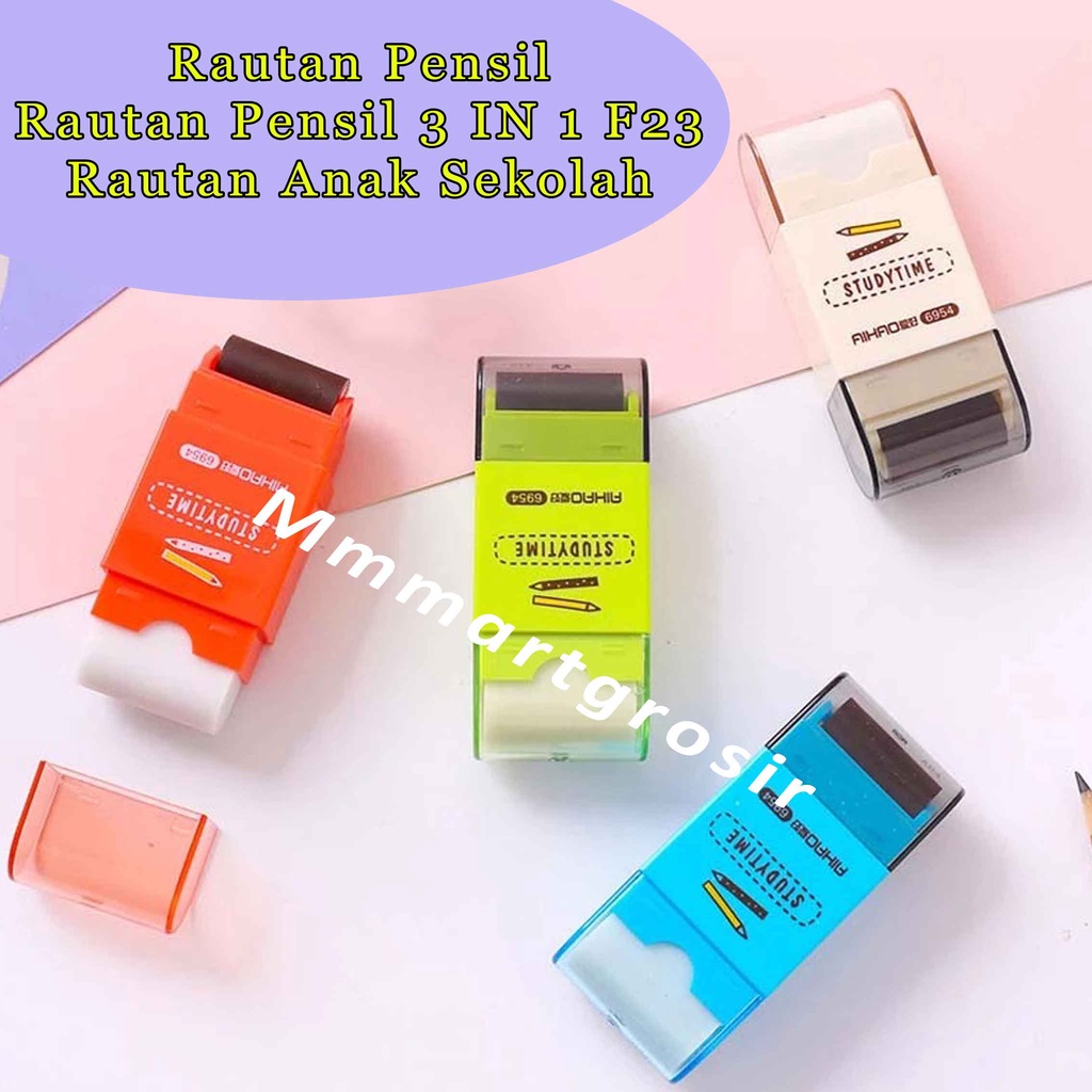

Rautan Pensil / Rautan 3 IN 1 F23 / Rautan Sekolah / Rautan Study Time