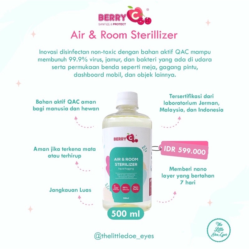 [READY] BerryC Liquid Fogging 500ml (Air sterilizer 500ml)