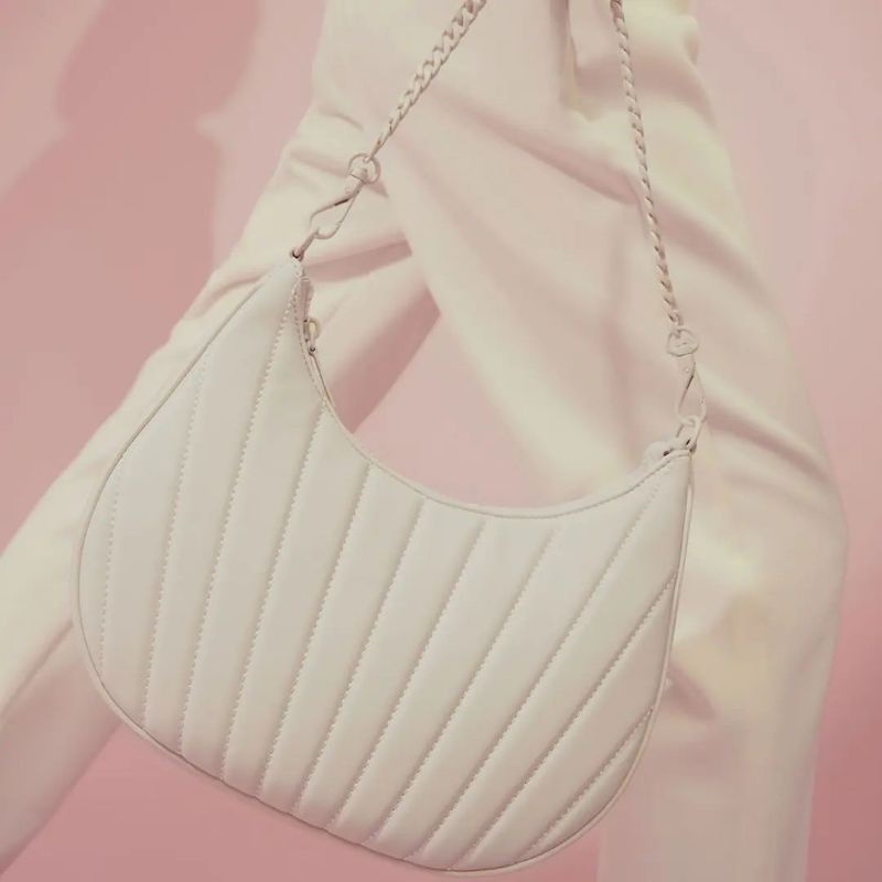 9.9 SALE  | CK Aurora Chain Handle Pleated Moon Bag