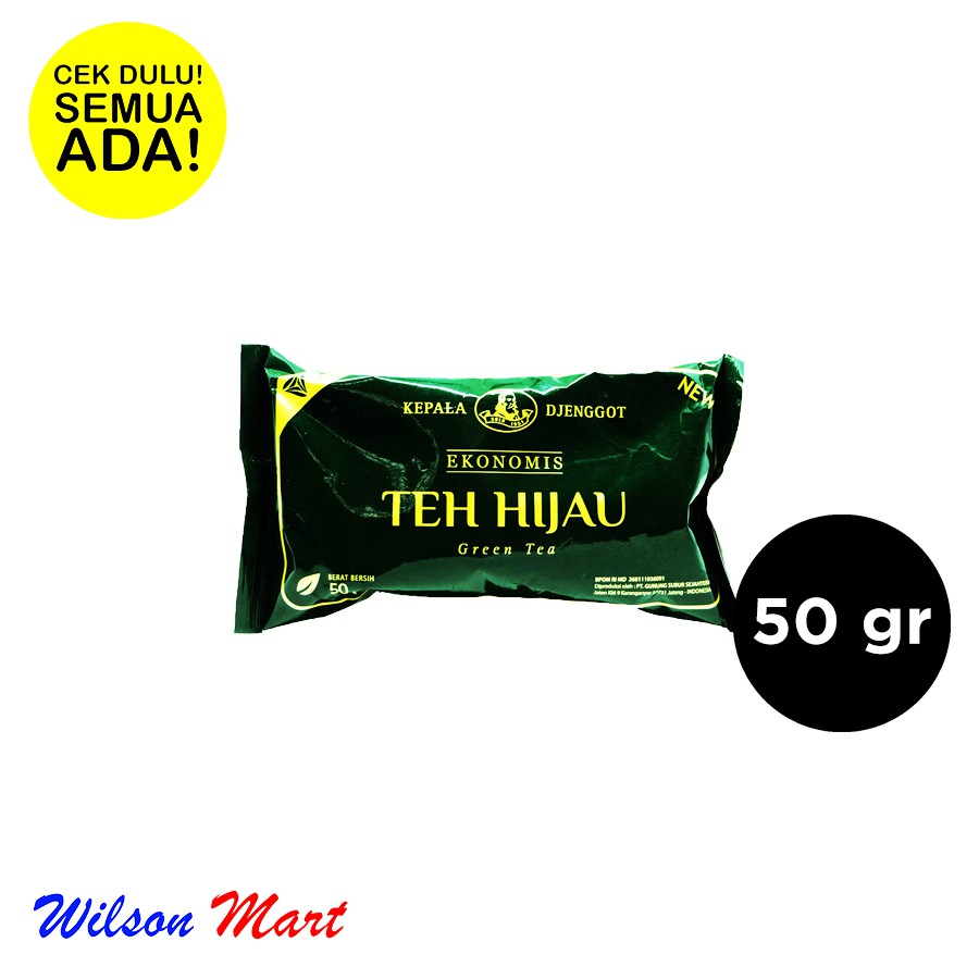 

TEH HIJAU GREEN TEA CAP KEPALA DJENGGOT 50 GRAM