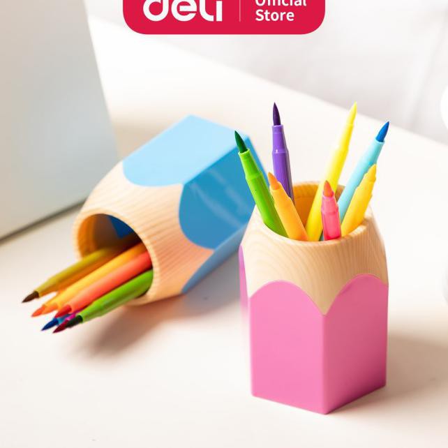 

Deli E9145 School Pen Holder/Tempat Pulpen-PS Pencil Pen Stand Blue