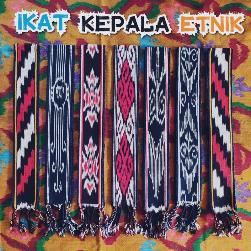 Ikat Kepala Etnik Tenun, kain tenun, syal tenun, ikat Kepala