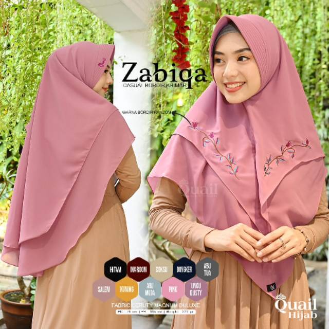 JILBAB SYARI ZABIQA CASUAL BORDIR KHIMAR