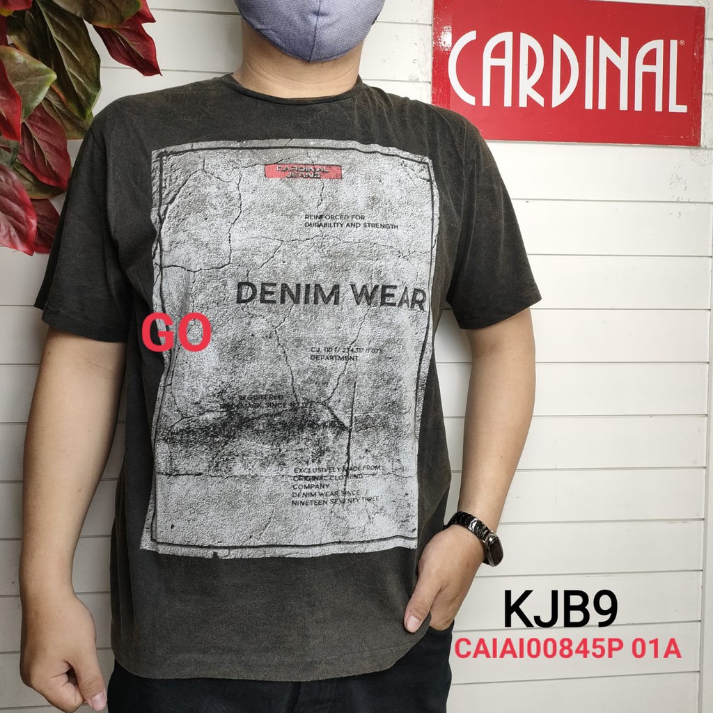 gof KJB CARDINAL JEANS KAOS T-Shirt Pakaian Pria Atasan Kaos Oblong Casual Santai Original