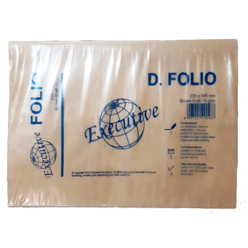 

Amplop Coklat Executive | Folio | 1 pack 100 pcs