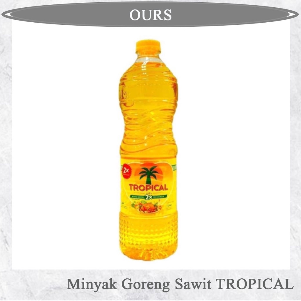 

Tropical 1L minyak goreng sawit 2kali penyaringan 1 liter botol