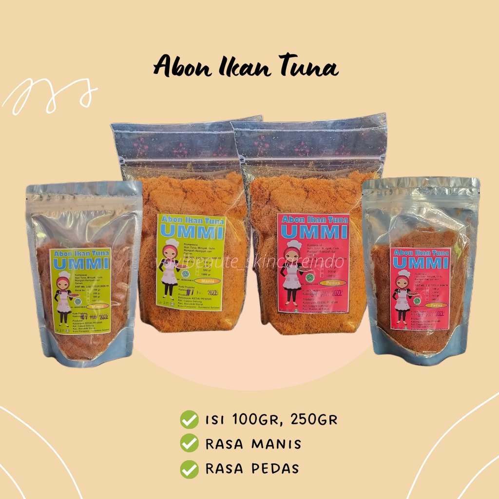 

Abon Ikan Tuna Ummi - isi 100gr dan 250gr, rasa manis dan pedas - asli original halal PAREPARE COD