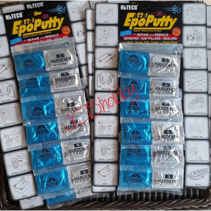 Lem epo putty Alteco Lem porting 15 gram BONUS lem ALTECO SUPER GLUE