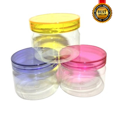 Toples Tabung Jar 330ml Toples Bulat Bening Pet Transparan