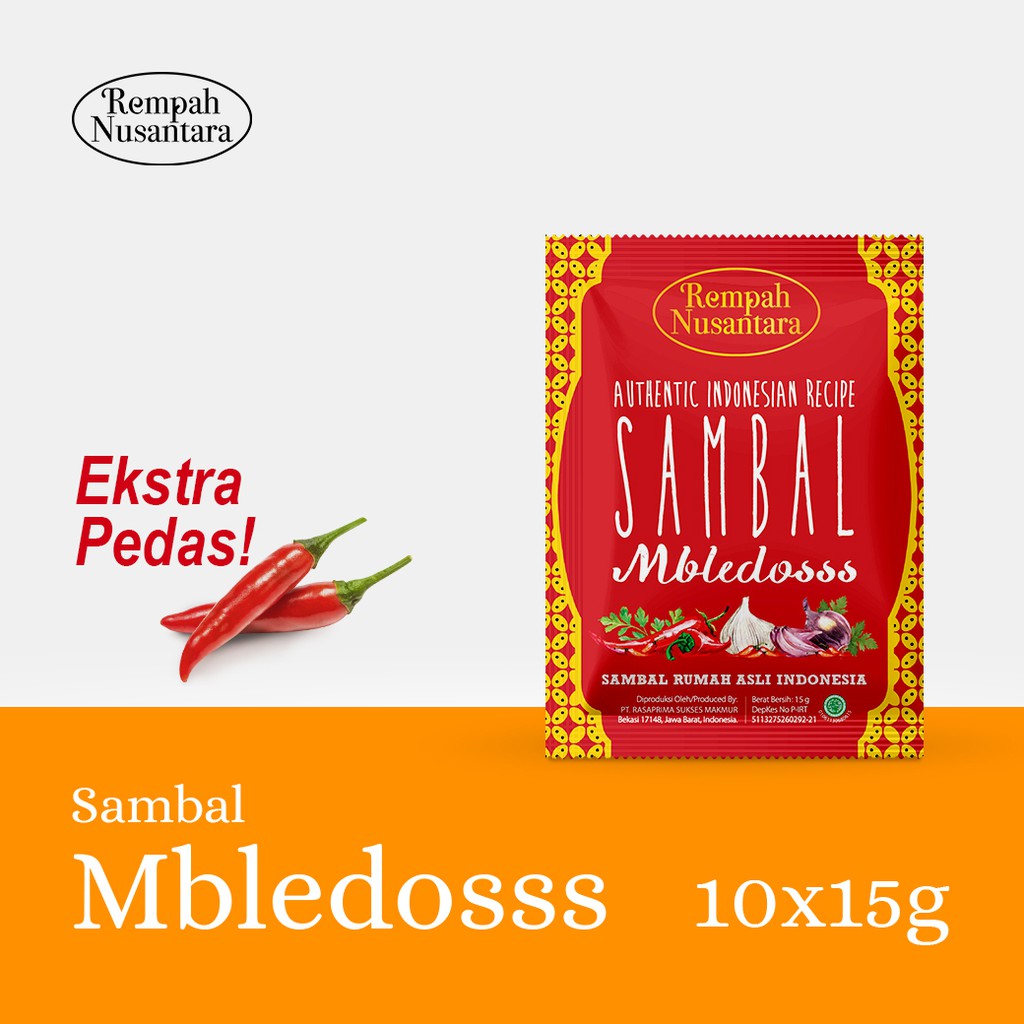 

Sambal Mbledosss Seriboe Rempah Nusantara 150 gr (Isi 10)