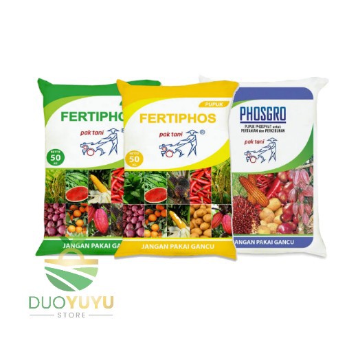 Pupuk Phospat SP TSP PHOSGRO FERTIPHOS Kemasan Repack 100 Gram - Pupuk Pembenah Tanah