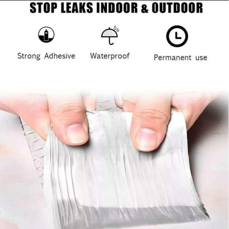 Lakban Anti Bocor Aluminium Foil Waterproof Tape Tahan Air &amp; Panas Serbaguna