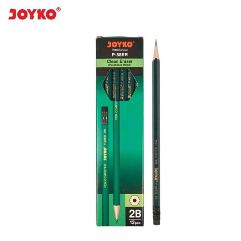 

Pensil 2B Joyko P-88 ER/ Pensil 2B Joyko P-8126 / Pensil 2B Joyko P-125 / Pencil Kayu + Penghapus