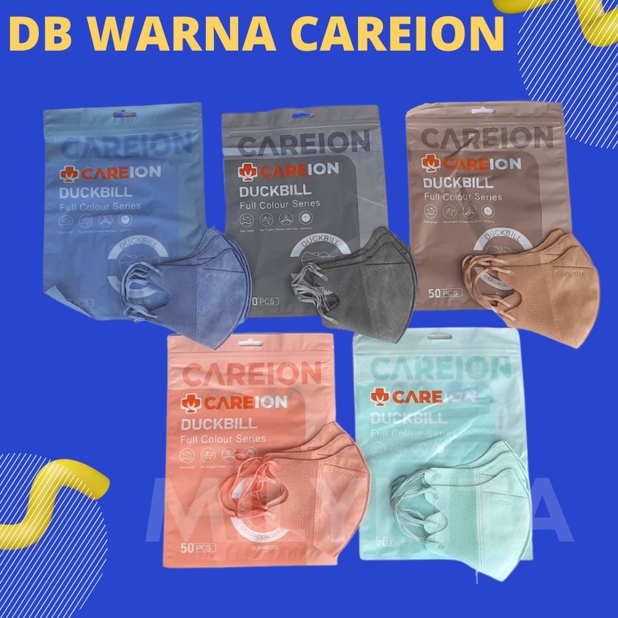 MASKER DUCKBILL FULL WARNA CAREION KEMASAN PACK ISI 50 PCS