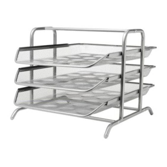 Tempat kertas/rak kertas/tempat surat/IKEA DOKUMEN/letter tray - silver PALING MURAH
