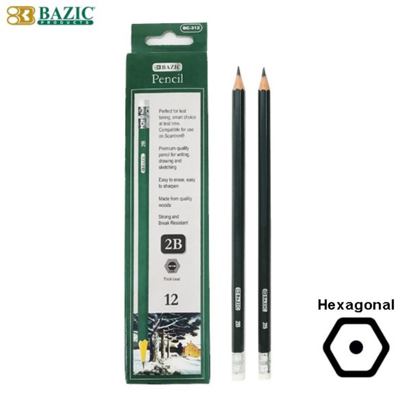 

Pensil 2B BAZIC BC-312 Hijau (12pc)