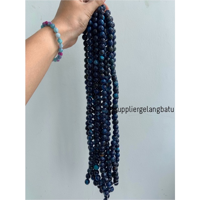 batu dyed carnelian biru batu perhiasan fashion 12mm beads elyecraft bahan kalung gelang anting strap mask kerajinan tangan craft citayam fashion week etink vintage elegan bali manik crystal perhiasan