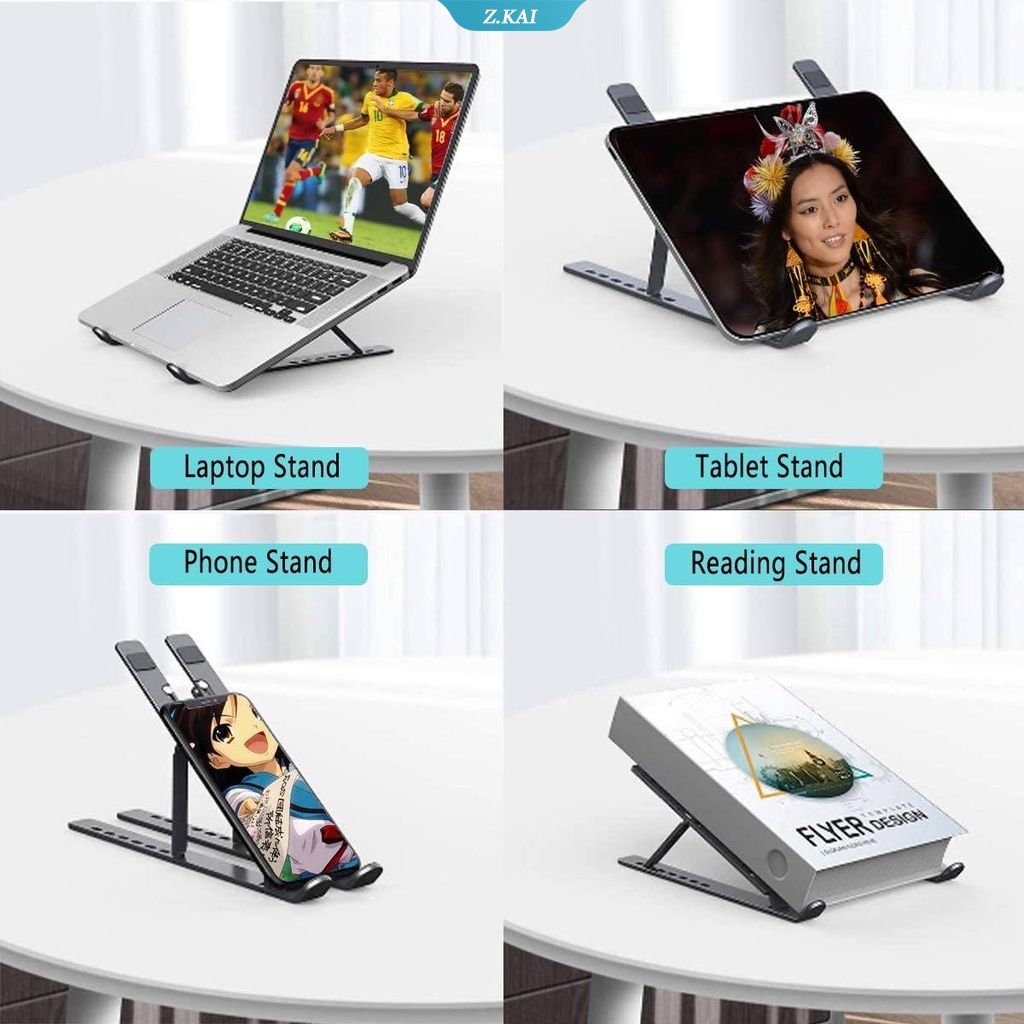 N8 Stand Laptop / Notebook / Tablet / Macbook Bahan Aluminum Bisa Dilipat