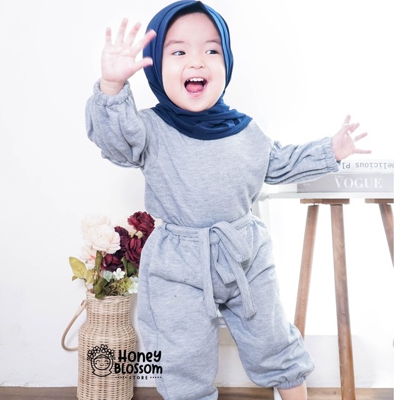 HoneyBlossom One Set Anak Perempuan Salur / Baju Muslim Anak Perempuan Alika Vol.3