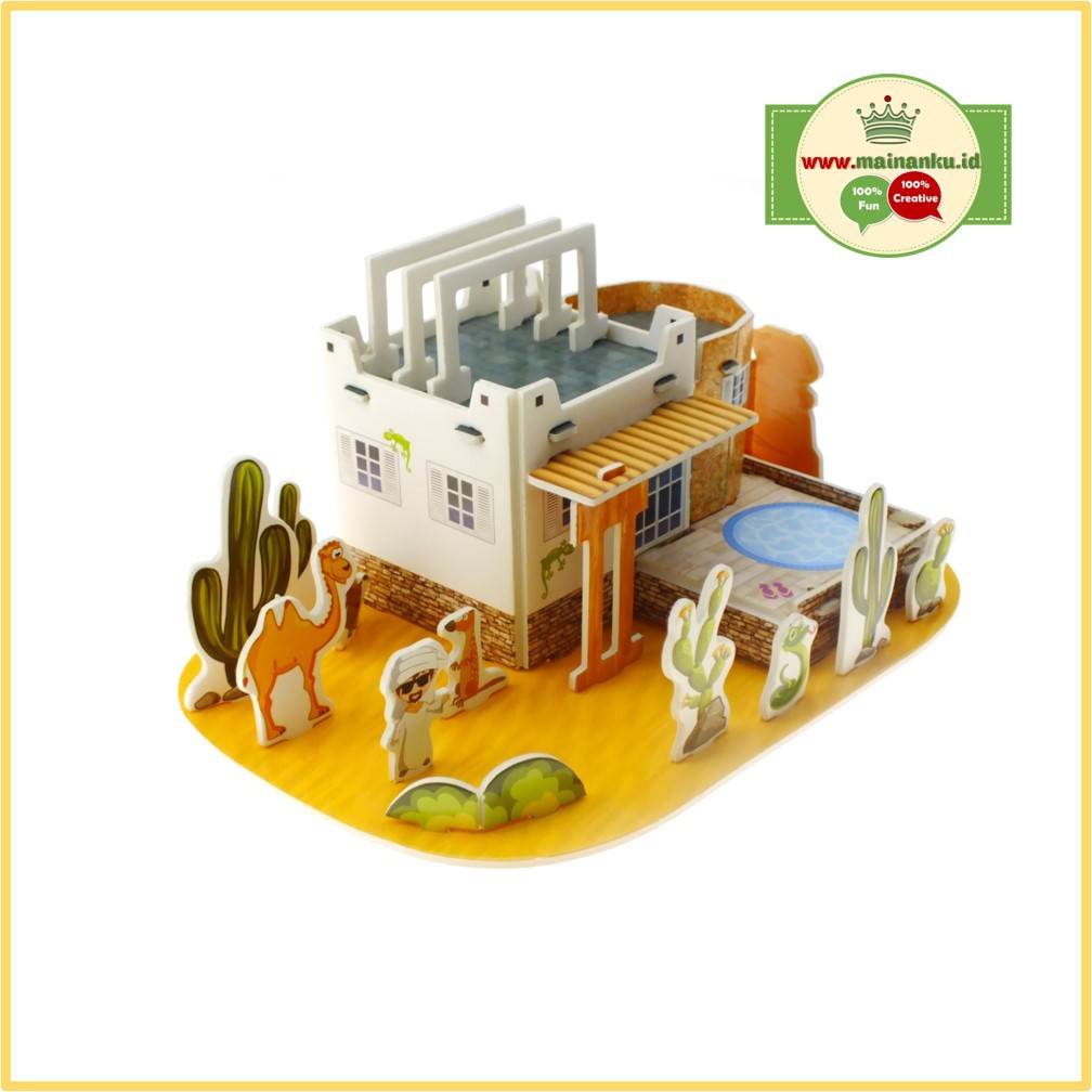 Puzzle 3D Mini | Desert Villa | Toko Mainan Online - 1690-6 - Kreatif Anak - DIY