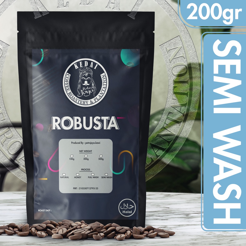 

Robusta Specialty Semi Wash 200 Gram Premium Coffee Kopi Jawa - Malang POTROJOYO