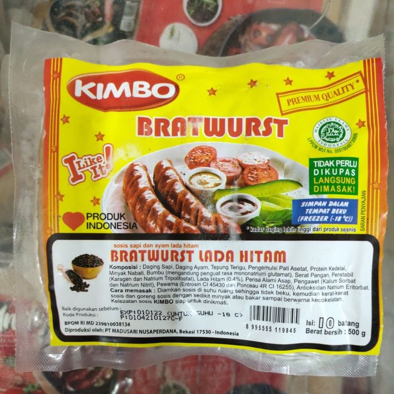 

Sosis KIMBO 10 pcs/ Lada Hitam