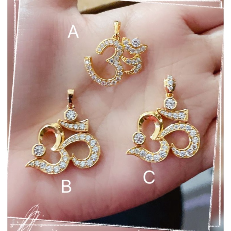 liontin omkara gold impor lapis emas