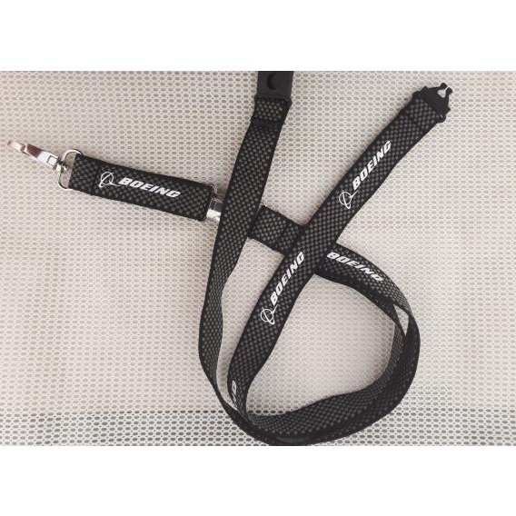 

[[COD]] Lanyard/ Tali ID Card Boeing Carbon Woven Official Merchandise BOOM SALE Kode 57