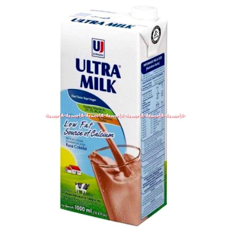 Ultra Milk Low Fat Rasa Coklat 1000ml High Calsium Susu UHT Cokelat Siap Minum Dengan Kandungan Rendah Lemak Tinggi Kalsium Ultramilk Lowfat 1 Litter