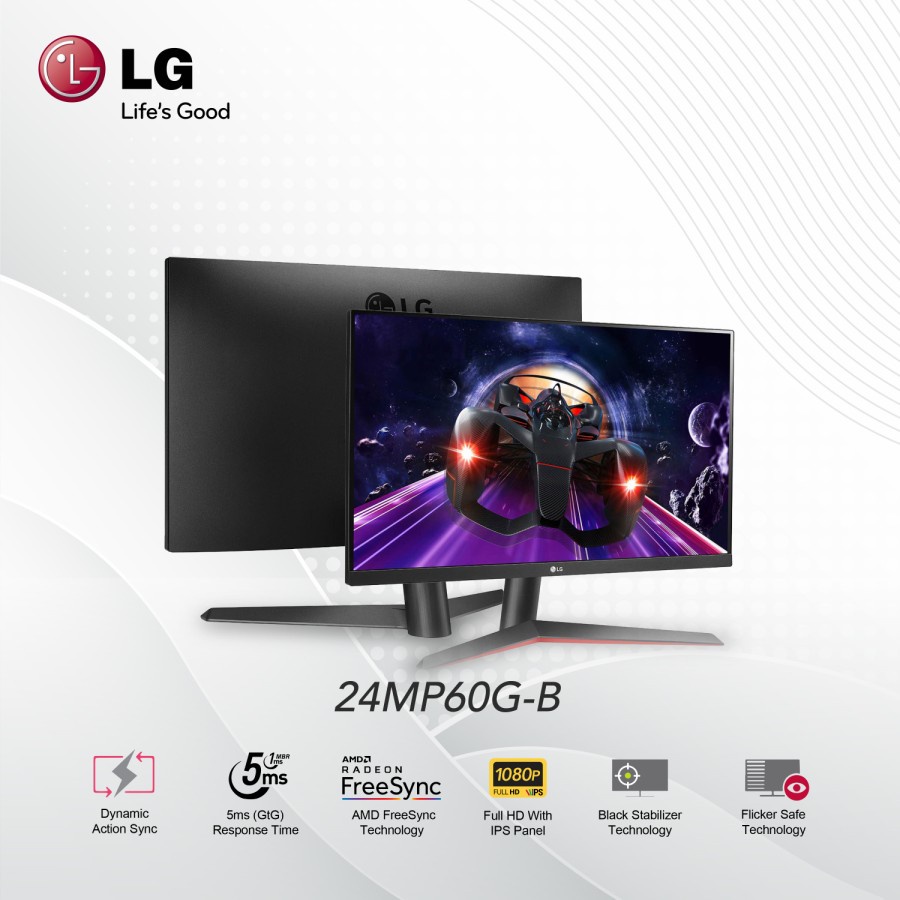 LG Monitor 24 inch 24&quot; 24MP60G 75Hz IPS Gaming Monitor