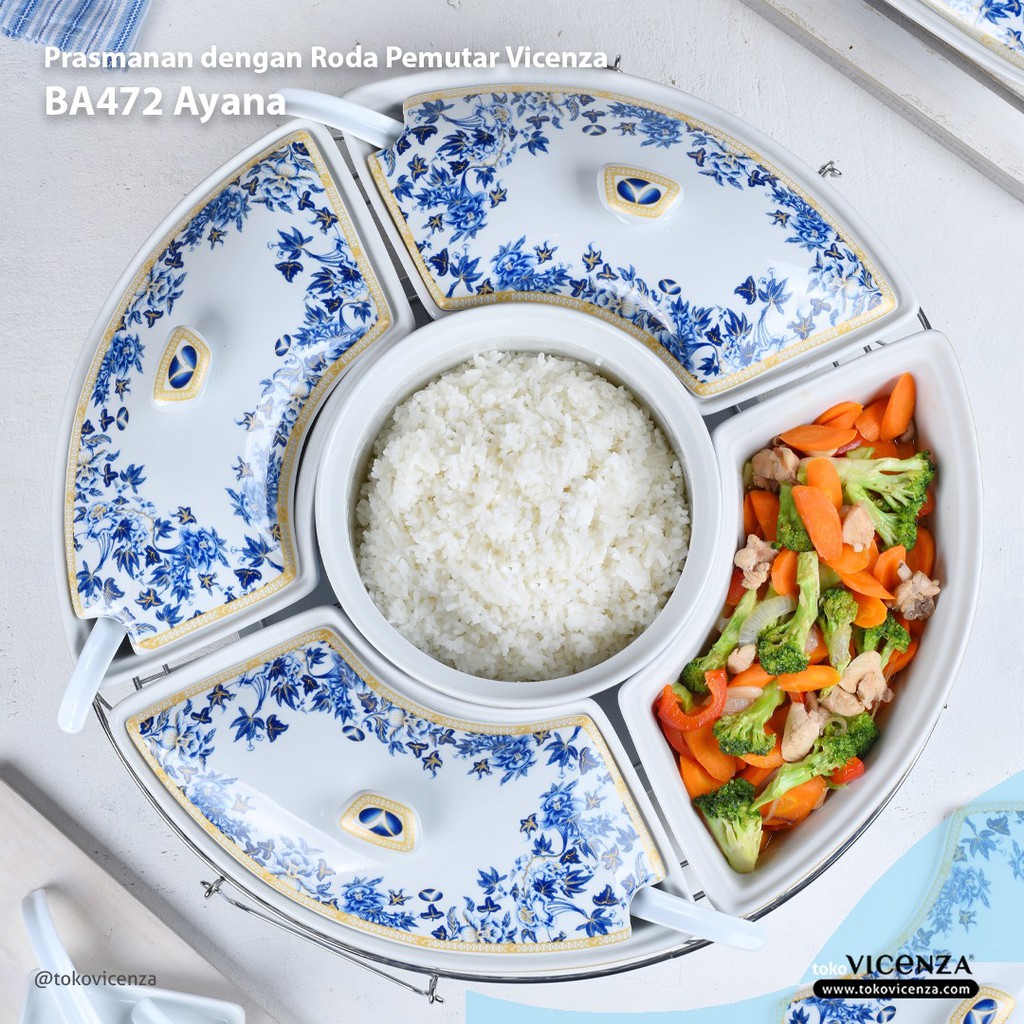 Vicenza Set Prasmanan Ukuran Sedang dengan Roda Pemutar BA472