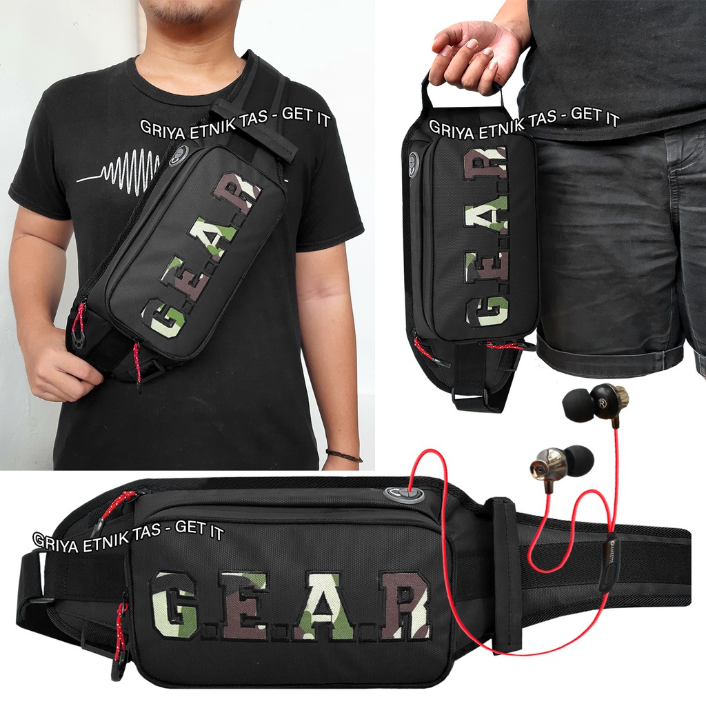 Tas Multifungsi Tas Selempang Pria Distro - Tas Pinggang Pria Army Gearbag 13124 Tas Slempang Pria