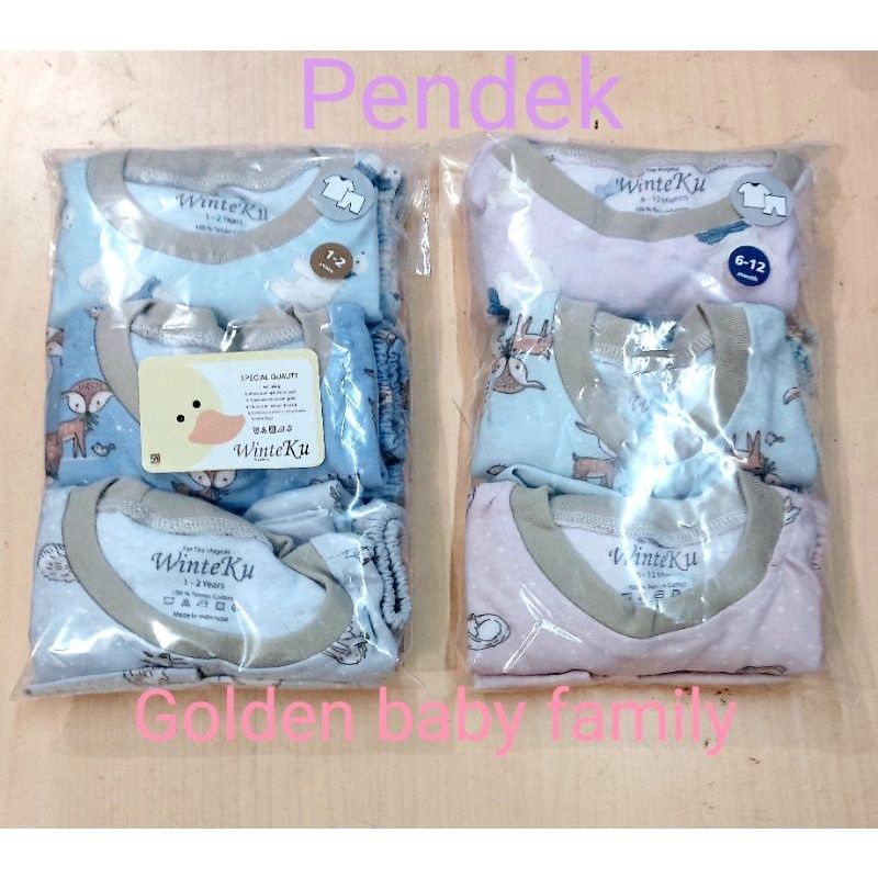 Setelan Pendek Winteku 3in1 dalam stu pack size s,m,l