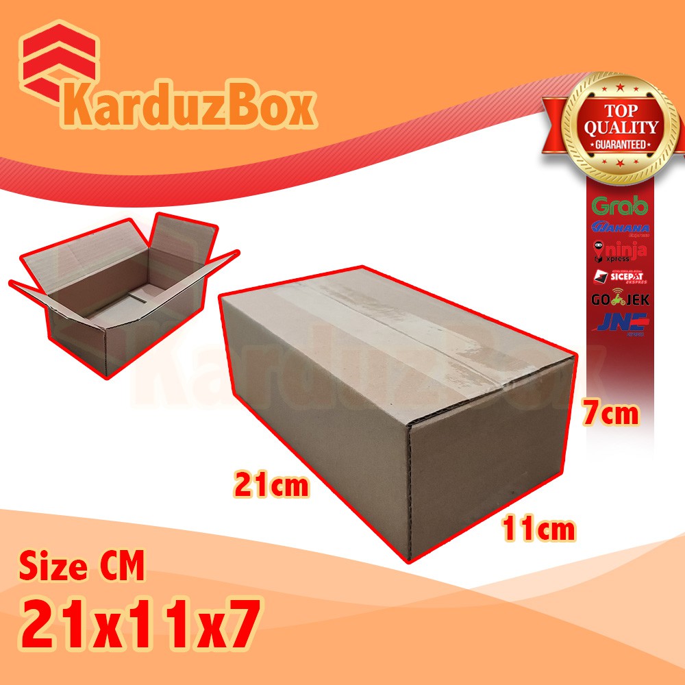 

21x11x7 kardus box packaging POLOS BARU