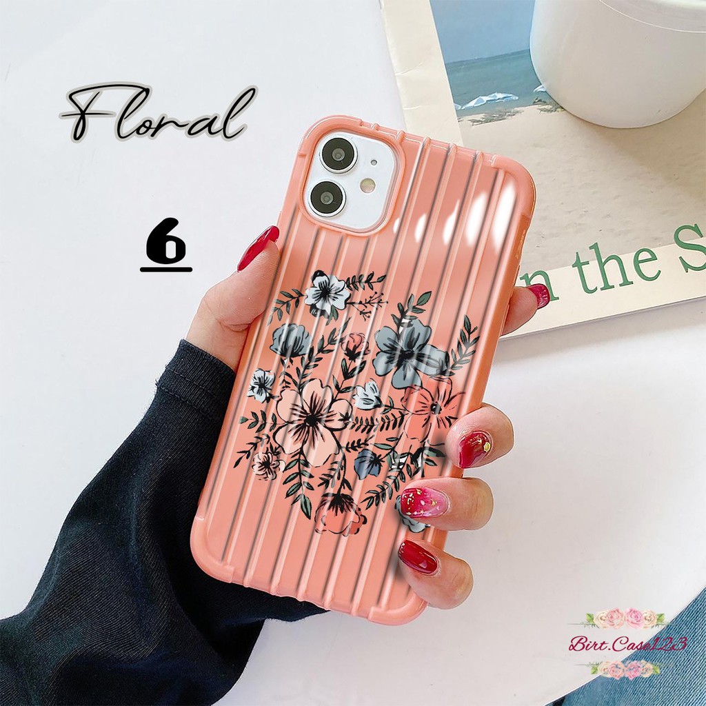 Softcase FLORAL Realme C1 C2 C3 U1 2 2Pro 3 Pro 5 5i 5s Pro 6 Pro X Xt C11 C12 C15 9C NARZO BC3379