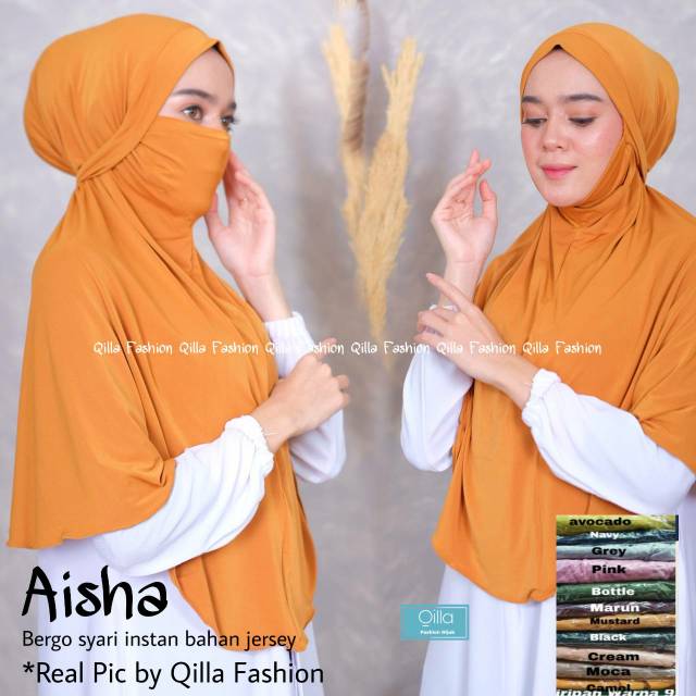 Aisha bergo isntan / jilbab syar'i