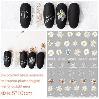  Stiker  Kuku Gambar Bunga  Daisy  untuk Dekorasi Nail Art 