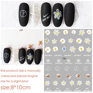 Stiker Kuku Gambar Bunga Daisy untuk Dekorasi Nail Art Stiker Kuku Gambar Bunga Daisy untuk Dekorasi Nail Art