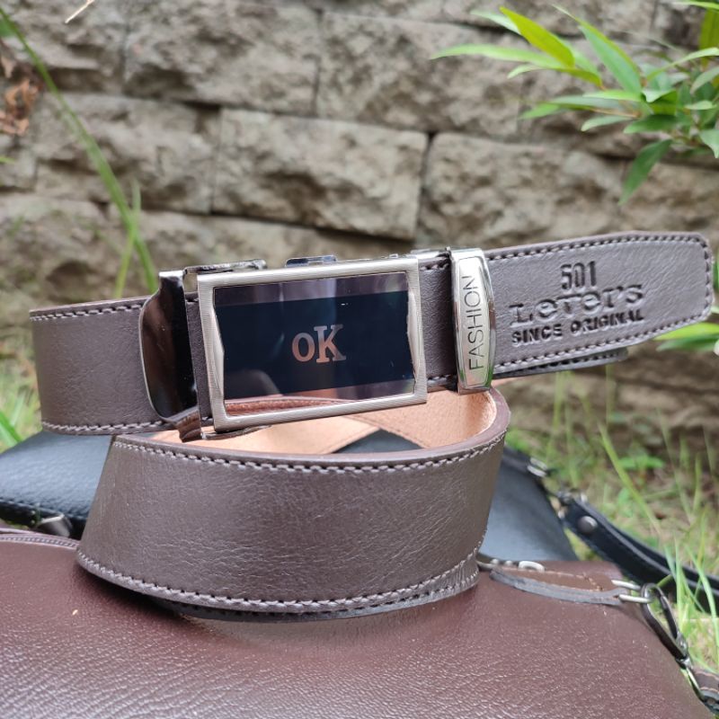 Jumbo | Gesper Pria Jepit Kulit Sintetis | Ikat Pinggang Pria Jumbo 145 High Quality | Sabuk Pria Favorit