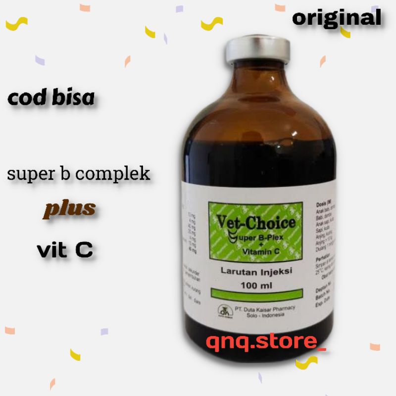 vet choice 100ml duta kaisar vitamin bcomplek plus vit c injeksi