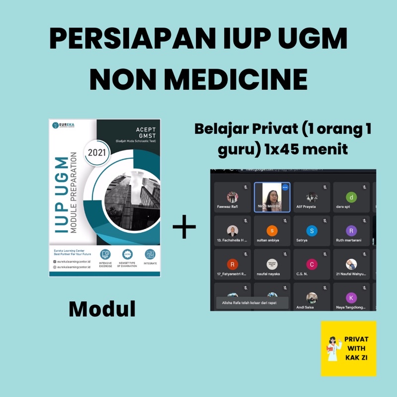 Modul Persiapan IUP UGM Non Medicine 2022 Privat with Miss Zizi