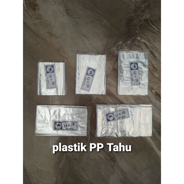 Jual Plastik PP TAHU TEMPE SAYUR TIPIS 015 Uk 10x30 12x35 13x35 15x35 17x35 5p Ikat Shopee