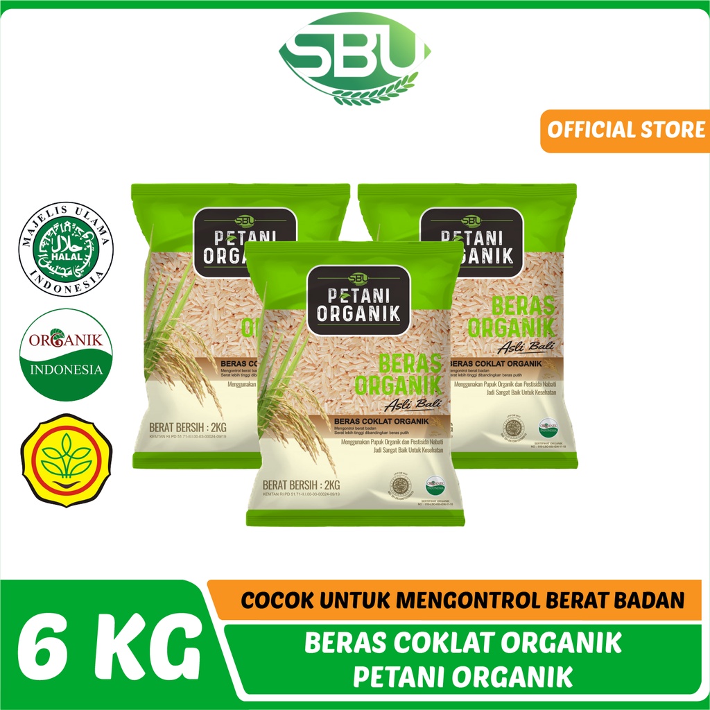 

Beras Coklat Petani Organik Bundling 6kg - Baik Untuk Mengontrol Berat Badan