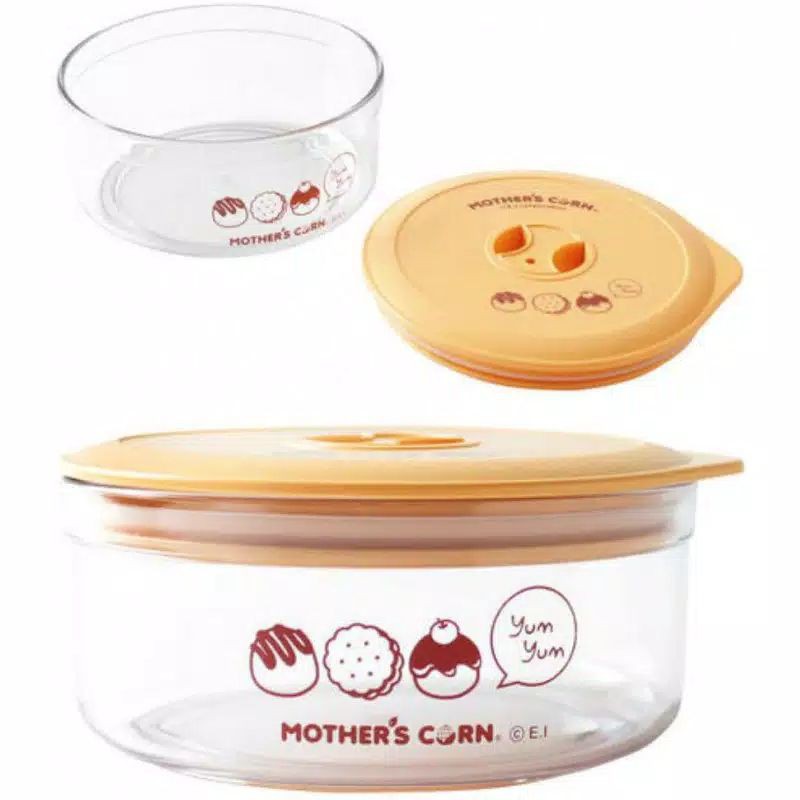 Original Mother's Corn Snack Container Cutie spoon/fork set mangkok snack tempat snack sendok garpu