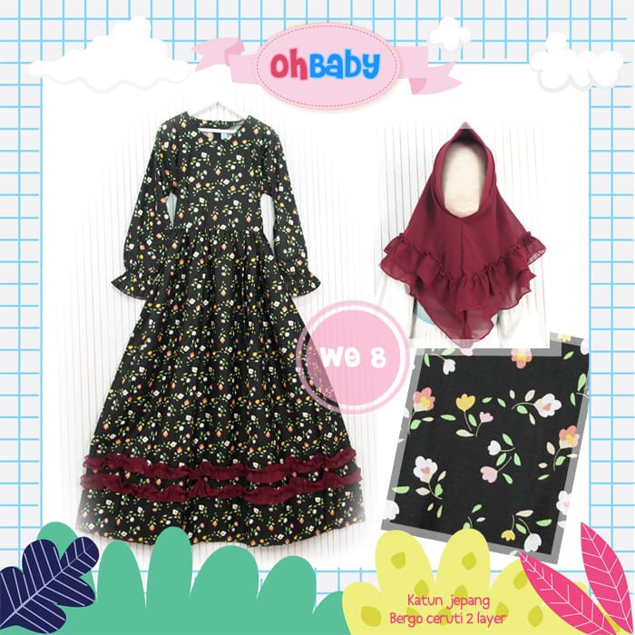 GAMIS REMAJA PEREMPUAN KATUN JEPANG OH BABY