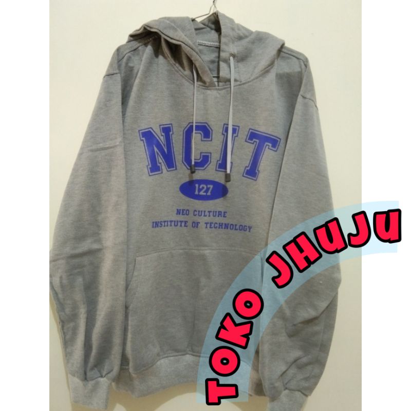 Jaket Hoodie Jumper NCT 127 NCIT neo city institute of technology sablon biru