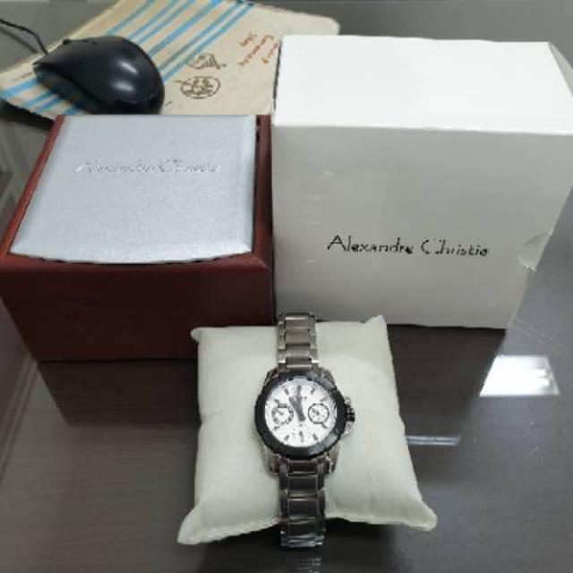 Alexandre Christie ACF-6226-BFBIPBA Sport Silver Stainless Steel Jam Tangan Wanita ( SECOND)